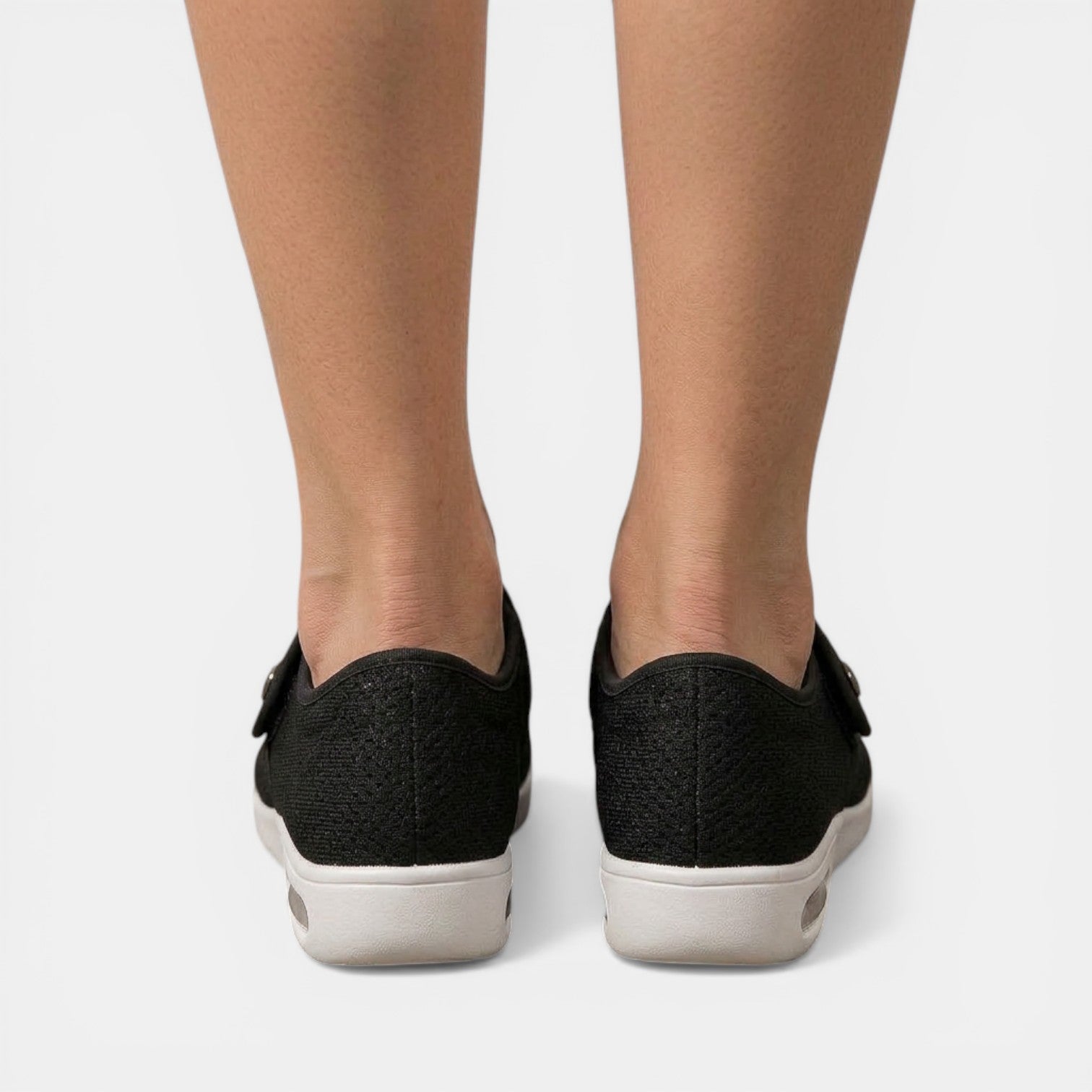 Women's Sneakers Hook-and-Loop Closure Perforated Air-Cushion