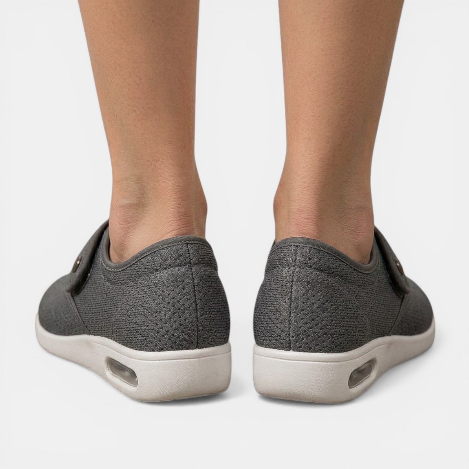 Women's Sneakers Hook-and-Loop Closure Perforated Air-Cushion