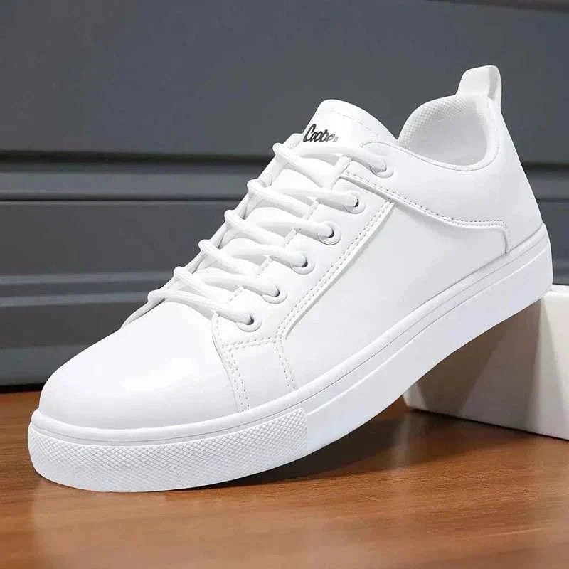 Men's Checkered Panel Low-Top Platform Lace-Up Sneakers