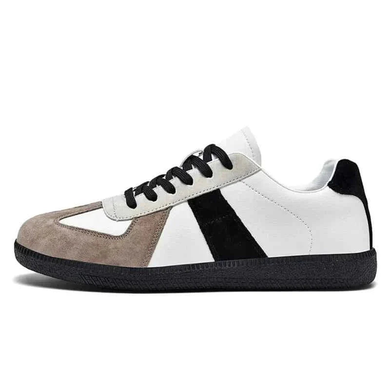 Women's Low-Top Lace-Up Multi-Panel Suede Platform Sneakers