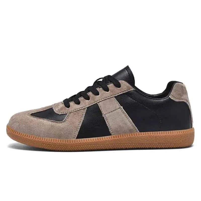 Women's Low-Top Lace-Up Multi-Panel Suede Platform Sneakers