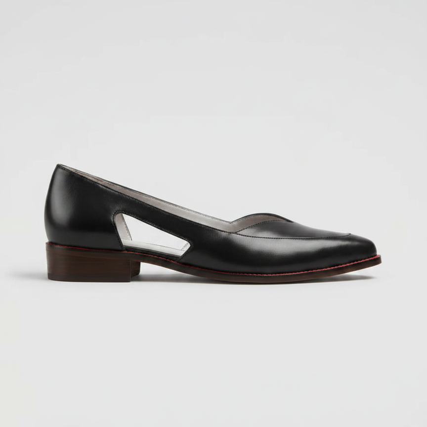 Women's Flats Pointed-Toe Slip-On Ballet Leather