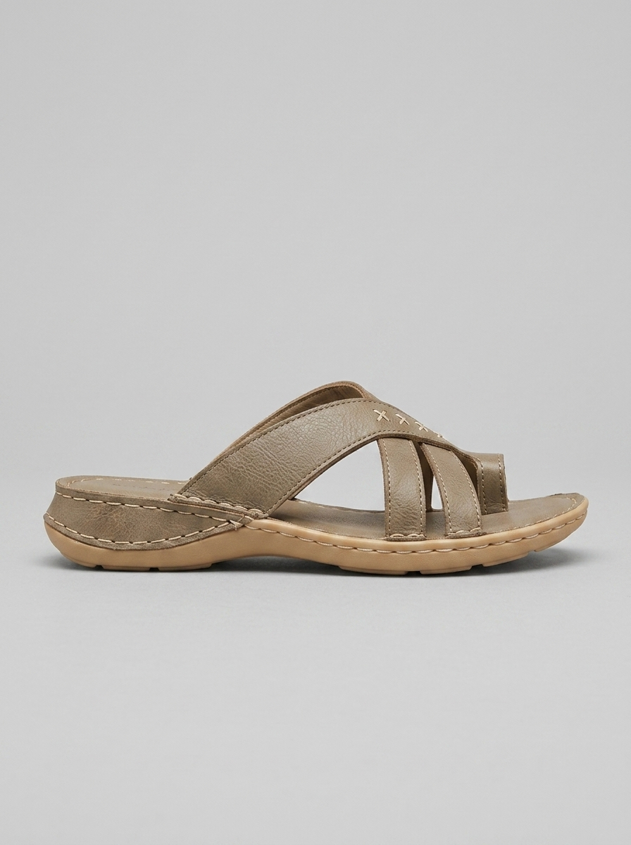 Women's Sandals Toe-Ring Criss-Cross Flat Slide