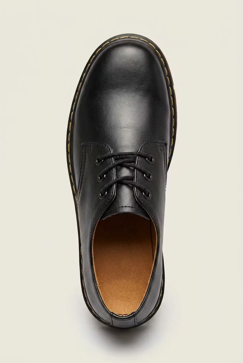 Men's Derby Shoes - Round Toe - Lace-Up - Ridged Sole - Leather