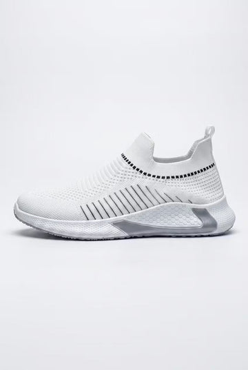 Men's Sneakers - Slip-On - Knit Upper - Low-Top - Flat Sole