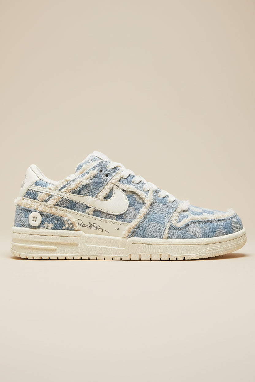 Men’s Low-Top Sneakers with Star Detailing and Lace-Up Closure