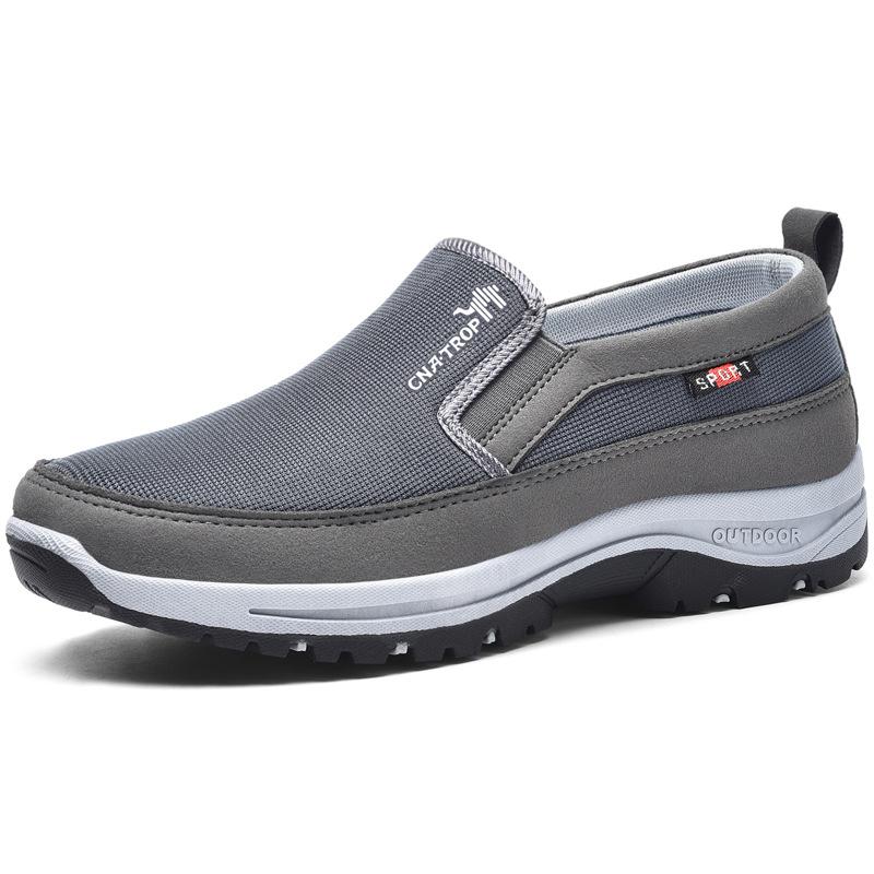 Men’s Slip-On Outdoor Shoes with Rounded Toe and Anti-Slip Sole