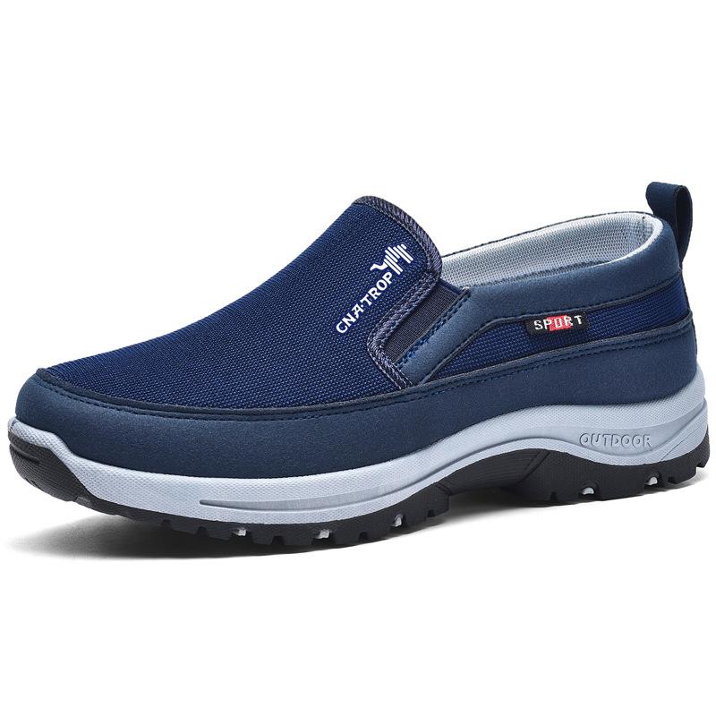 Men’s Slip-On Outdoor Shoes with Rounded Toe and Anti-Slip Sole