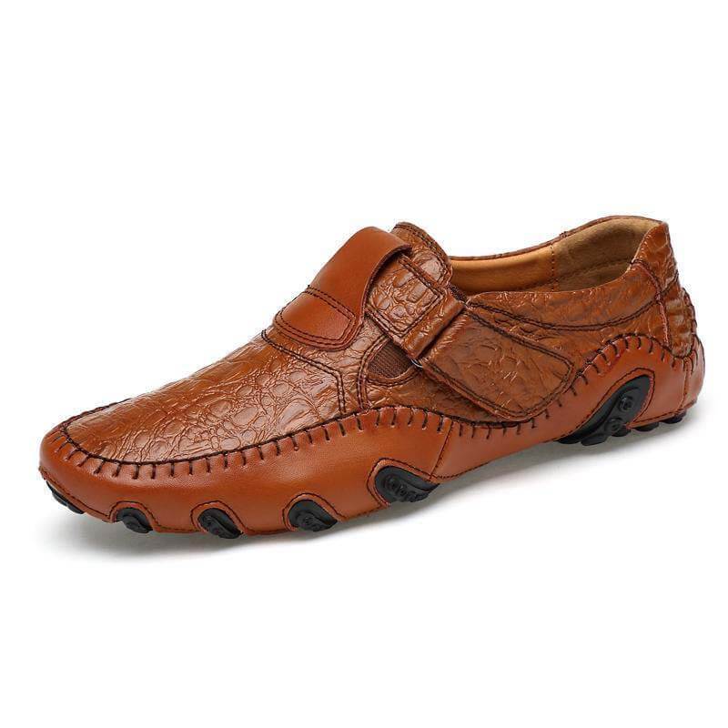 Men’s Textured Slip-On Casual Shoes with Stitch Detail