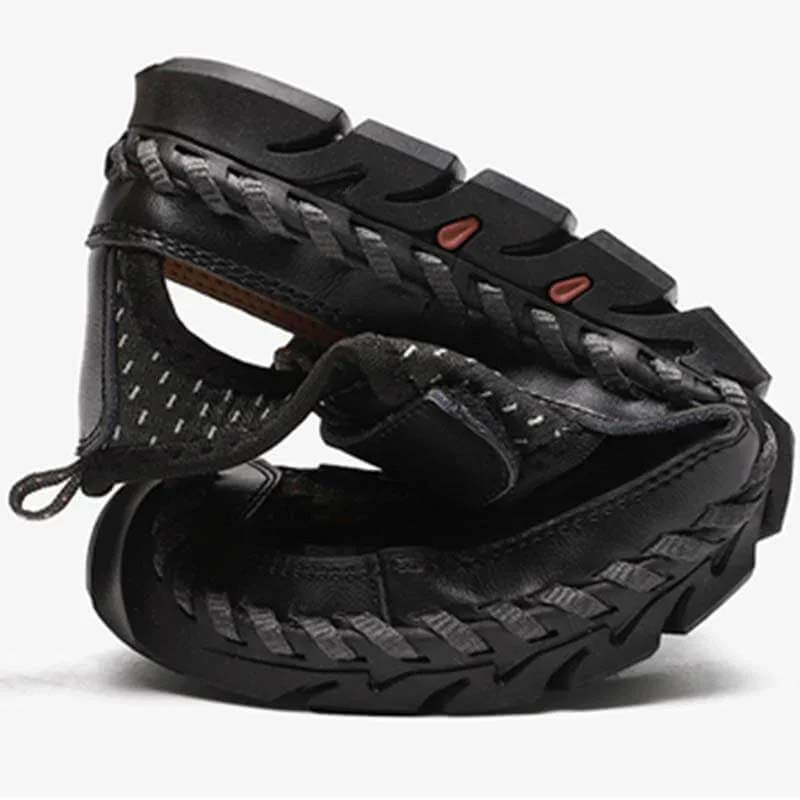 Men’s Closed Toe Outdoor Sandals with Hand-Stitched Detailing