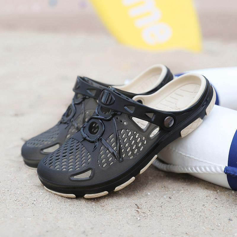 Men’s Ventilated Clog Sandals with Adjustable Heel Strap