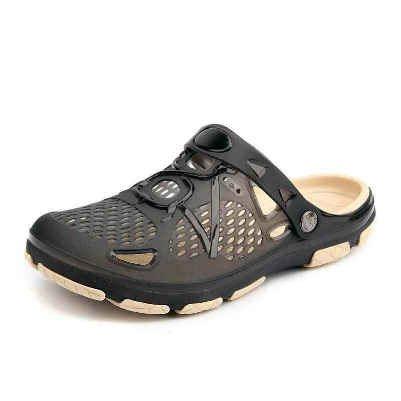 Men’s Ventilated Clog Sandals with Adjustable Heel Strap