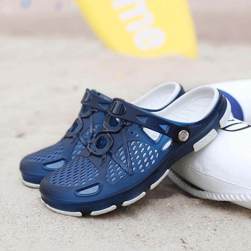 Men’s Ventilated Clog Sandals with Adjustable Heel Strap