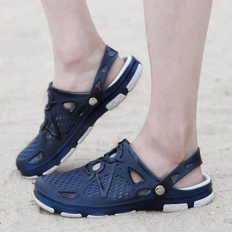 Men’s Ventilated Clog Sandals with Adjustable Heel Strap
