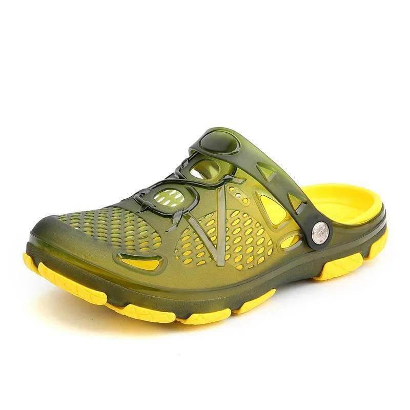 Men’s Ventilated Clog Sandals with Adjustable Heel Strap