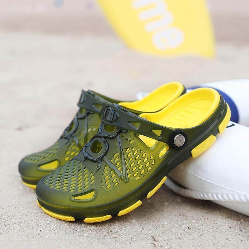 Men’s Ventilated Clog Sandals with Adjustable Heel Strap