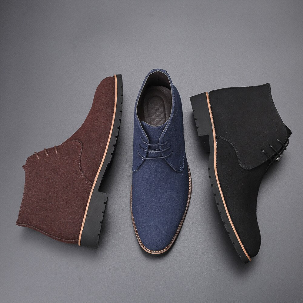 Men’s Refined Lace-Up and Chelsea Boots with Structured Sole