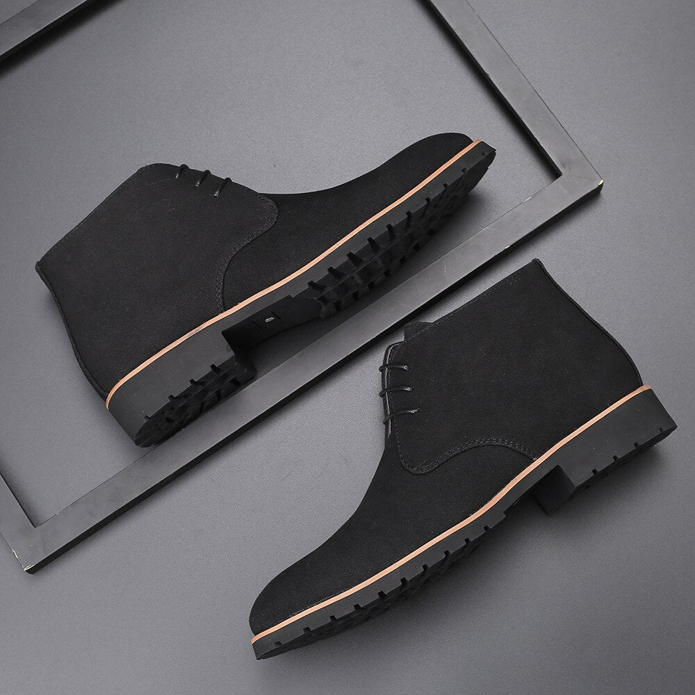 Men’s Refined Lace-Up and Chelsea Boots with Structured Sole