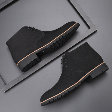 Men’s Refined Lace-Up and Chelsea Boots with Structured Sole