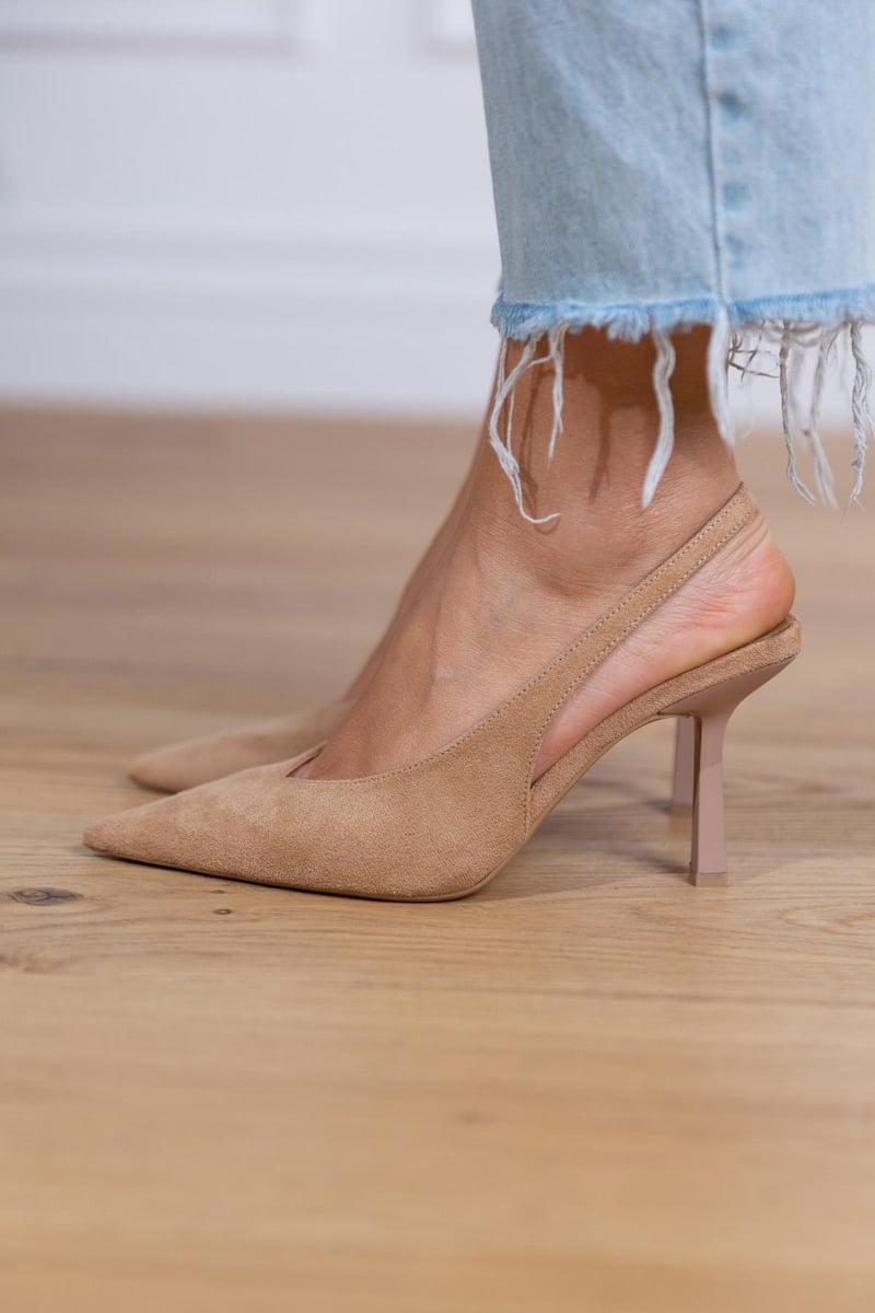 Women's Pointed Toe Slingback Stiletto Heels