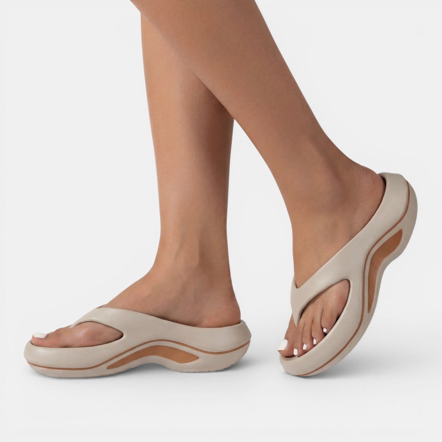 Women's Sandals Slip-On Thong Platform Wedge Sole