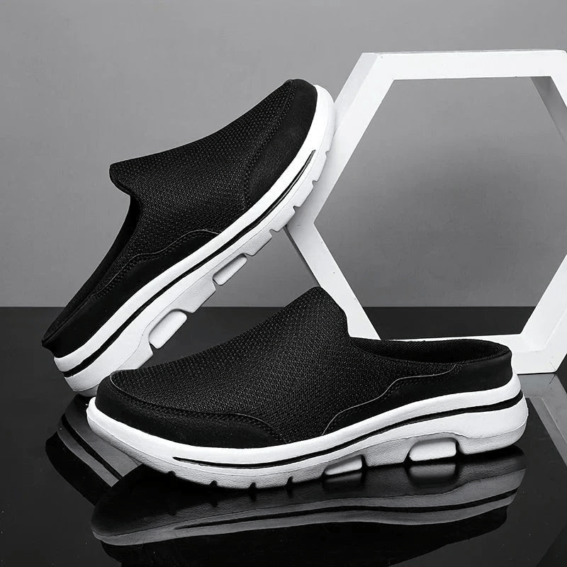 Men's Slip-On Mesh Clogs - Round Toe - Chunky Athletic Sole