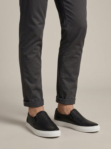 Men's Sneakers Slip-On Low-Top Canvas with Elastic Gore Panels