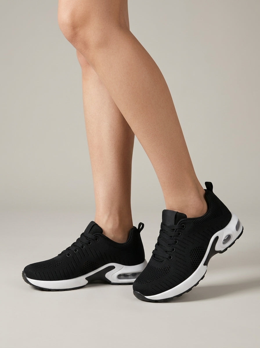 Women's Sneakers Mesh Upper - Lace-Up - Air Cushion Sole