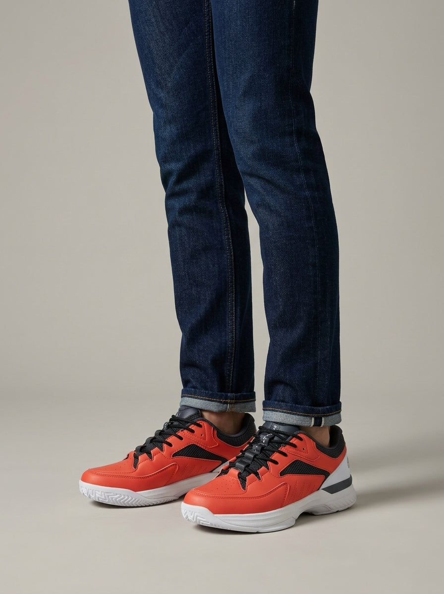 Men's Sneakers Low-Top Lace-Up Athletic Mixed Material Design