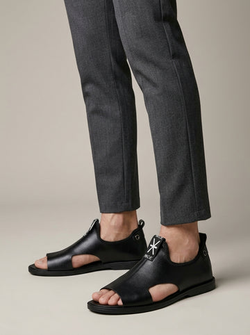 Men's Sandals Open Toe Buckle Strap Flat Sole
