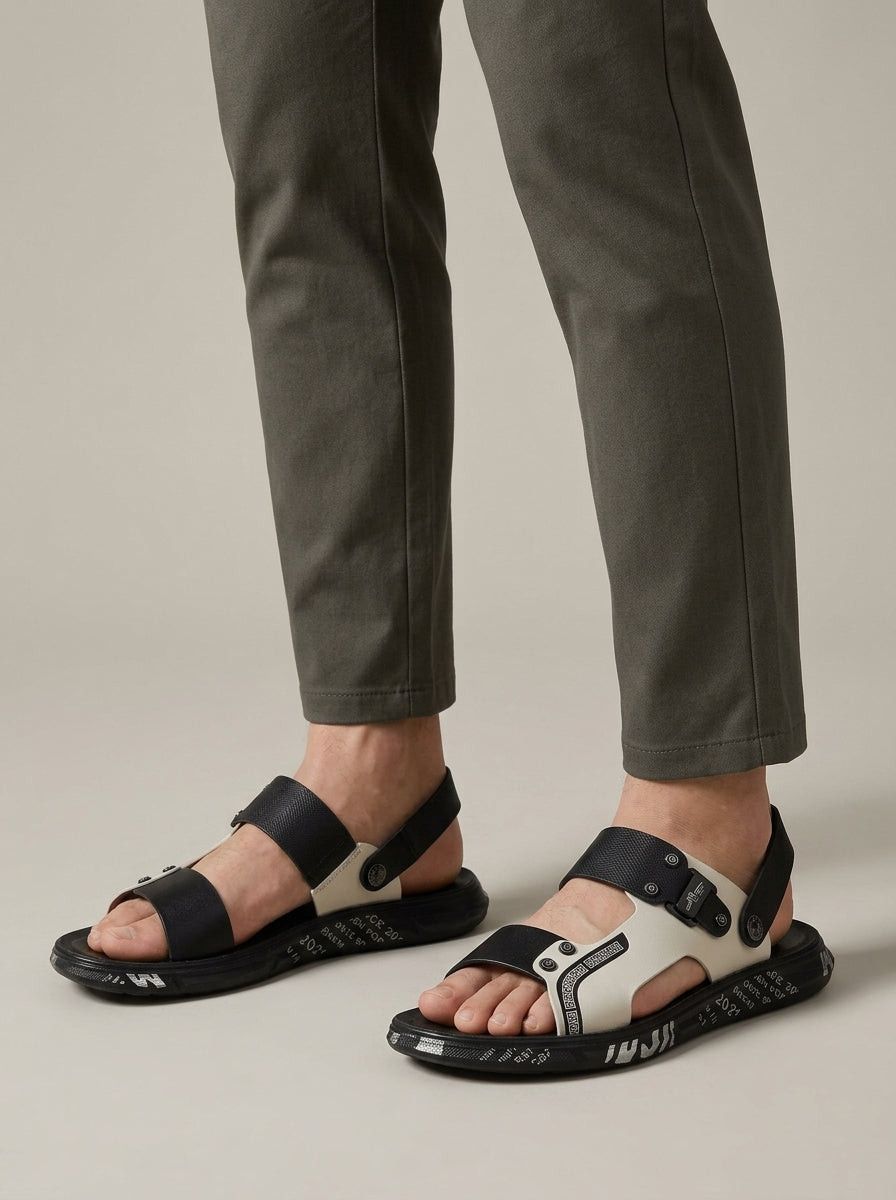 Men’s Sport-Inspired Open-Toe Sandals - Adjustable Strap Design