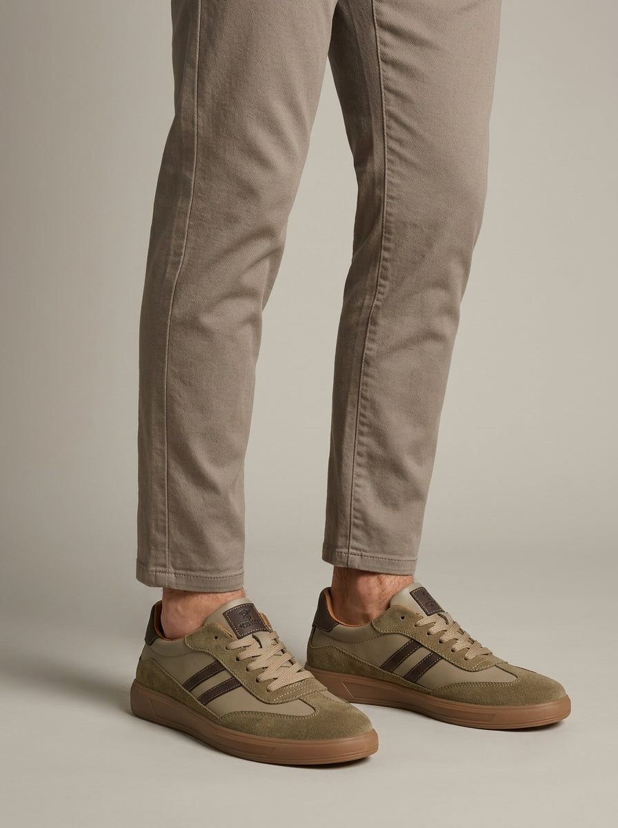 Men's Sneakers Low-Top Suede Three-Stripe Gum Sole