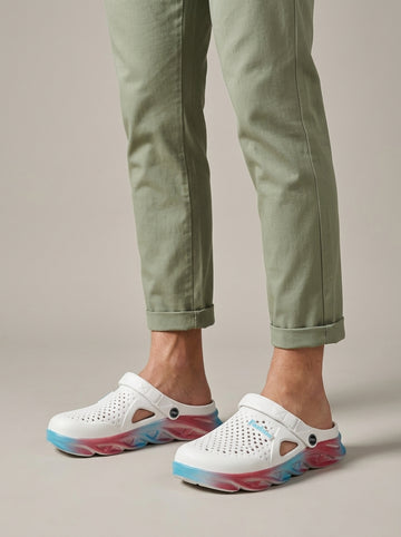 Men's Clogs Hollow-Out EVA Slip-On with Non-Slip Rubber Sole