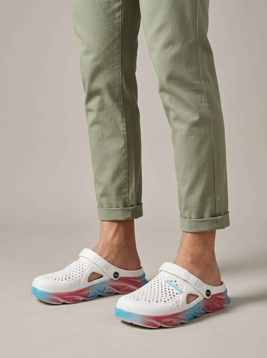Men's Clogs Hollow-Out EVA Slip-On with Non-Slip Rubber Sole