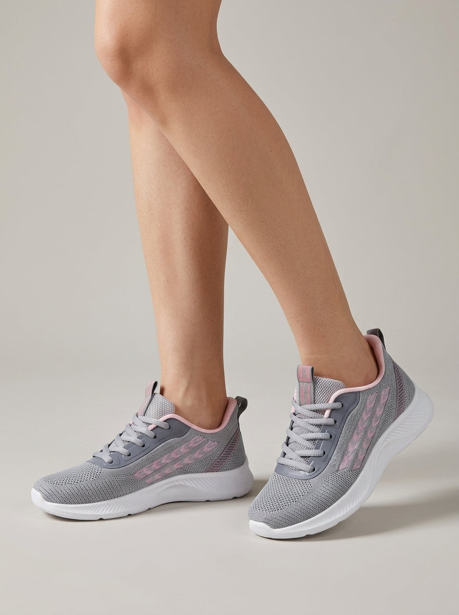 Women's Sneakers Mesh Low-Top Lace-Up Cushioned Sole