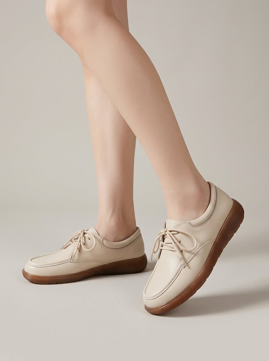 Women's Lace-Up Flat Loafer Sneakers