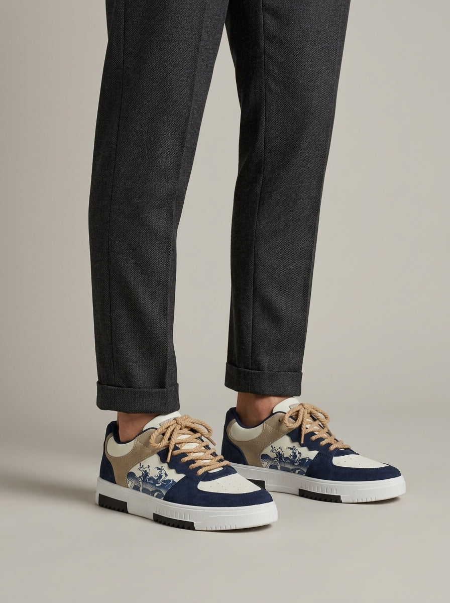 Men's Sneakers Low-Top Retro Basketball Lace-Up