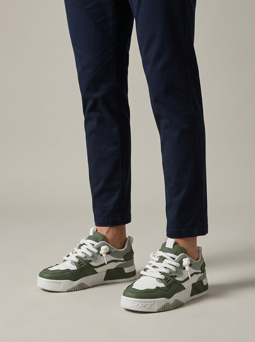 Men's Sneakers Low-Top Retro Basketball Lace-Up Casual Athletic