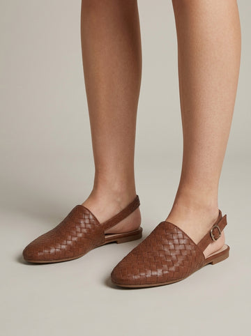 Women's Flats Woven Pointed-Toe Slip-On D'Orsay