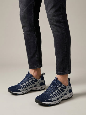 Men's Athletic Shoes Mesh Lace-Up Air-Cushioned Sole