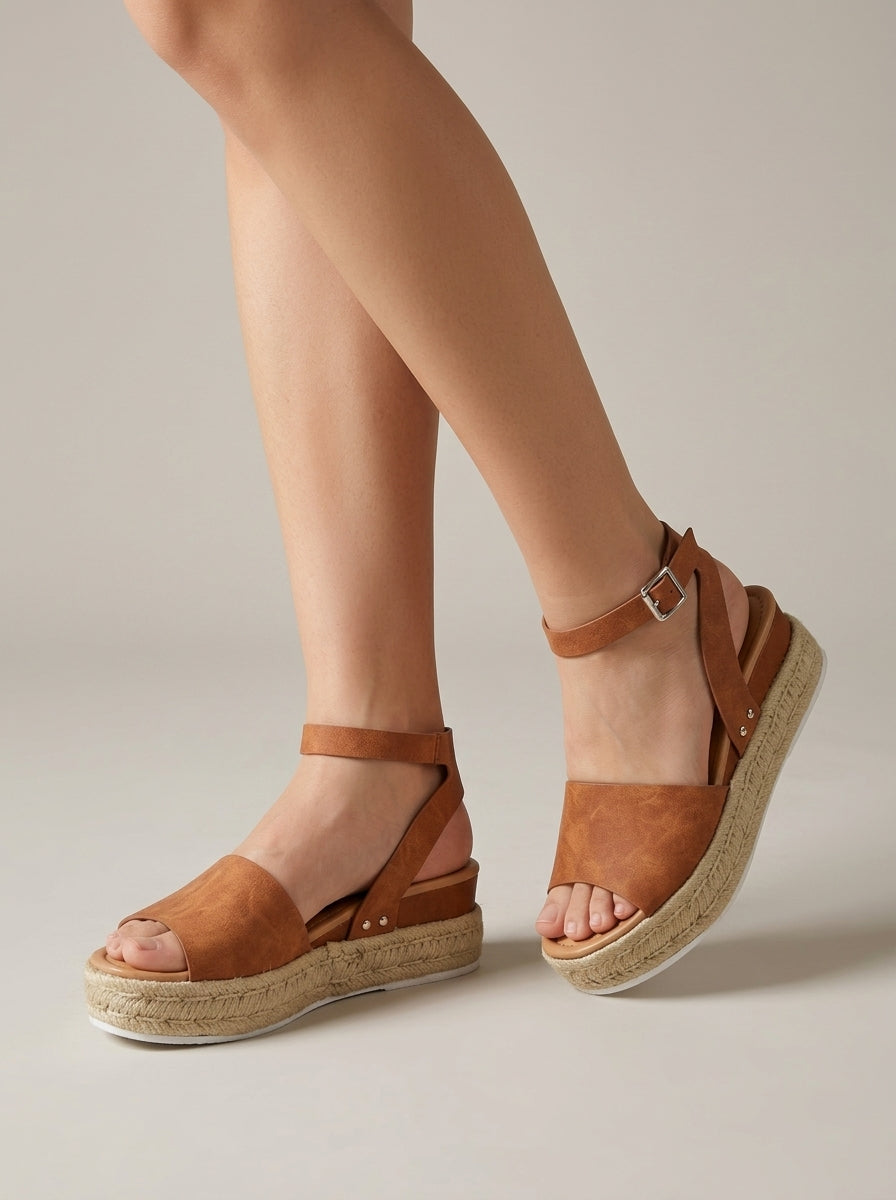 Women's Wedges Platform Espadrille Ankle Strap Sandals