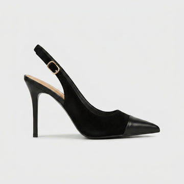 Women's Slingback Heels Pointed Toe High Heel Buckle Strap - 9.5cm Height