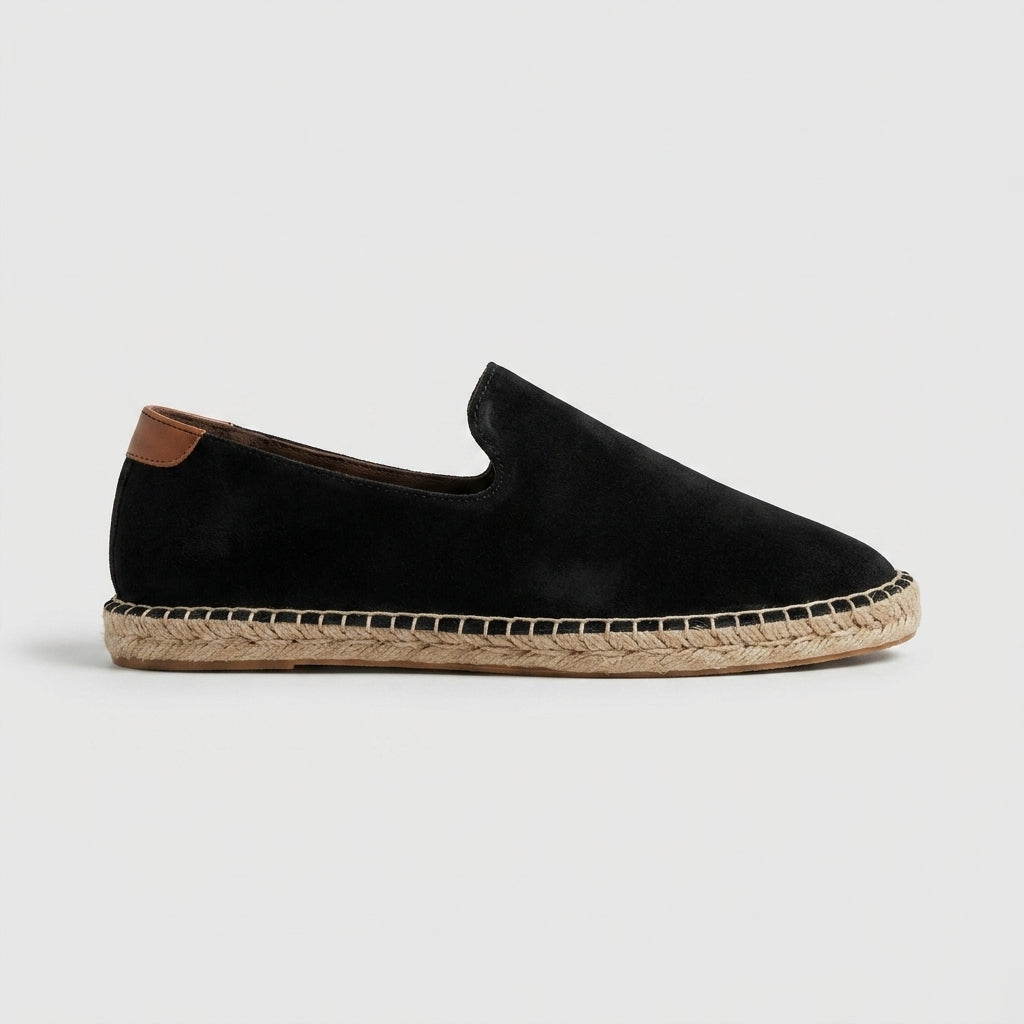 Men's Slip-On Espadrilles - Round Toe - Jute Sole - Canvas Upper