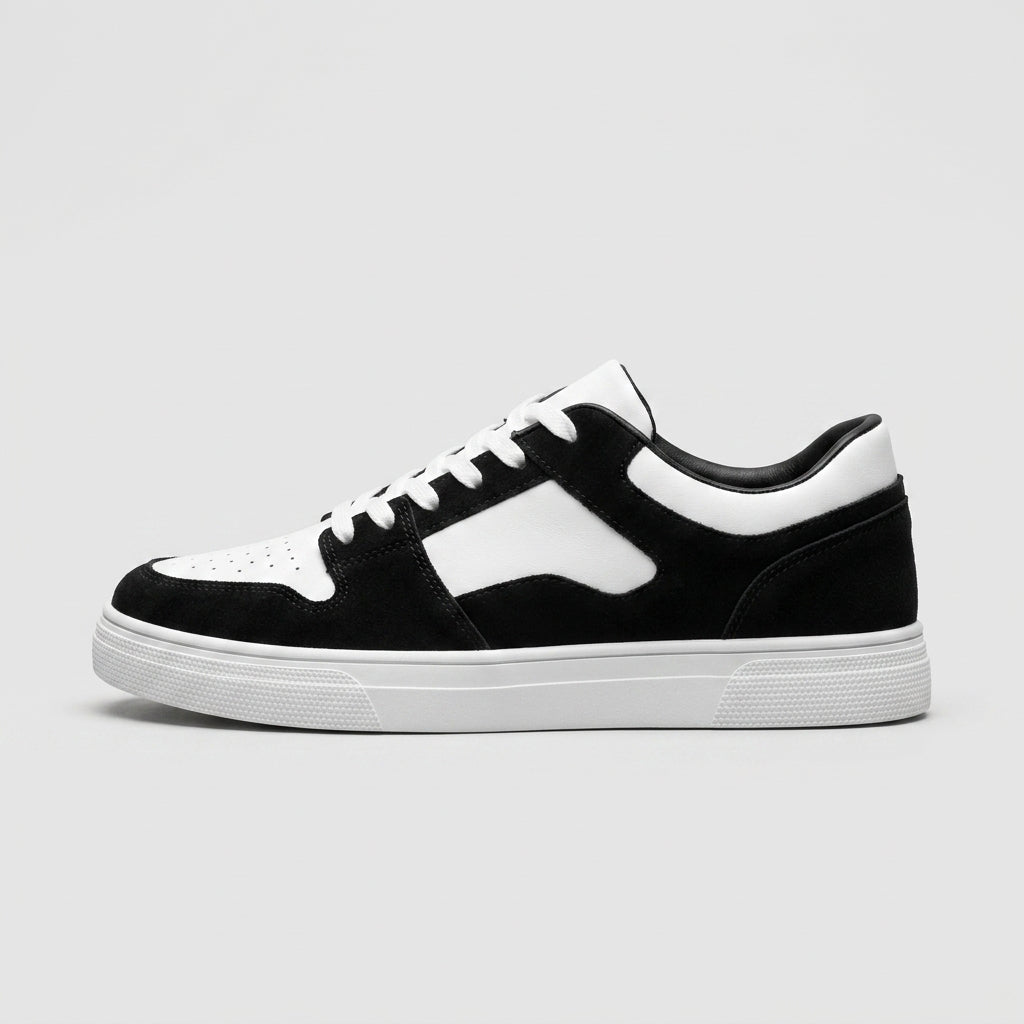Women's Sneakers Low-Top Lace-Up Round Toe Colorblock Design