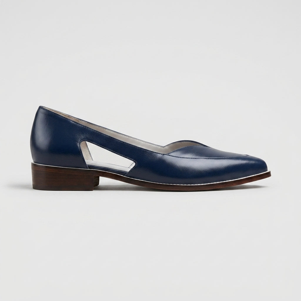 Women's Flats Pointed-Toe Slip-On Ballet Leather