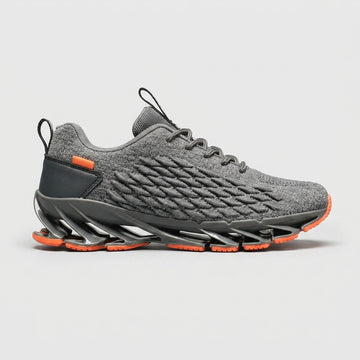 Men's Sneakers Low-Top Textured Knit Blade Sole Lace-Up