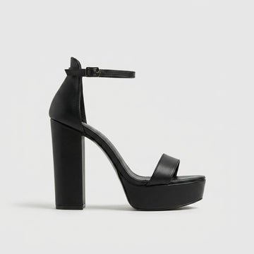 Women's Platform Heels Block Heel Ankle Strap Pearl Charm