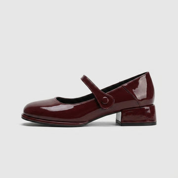 Women’s Patent Mary Jane Heels with Strap - Block Heel