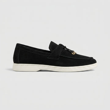 Women's Penny Loafers Slip-On Flat Moc Toe with Metal Accent