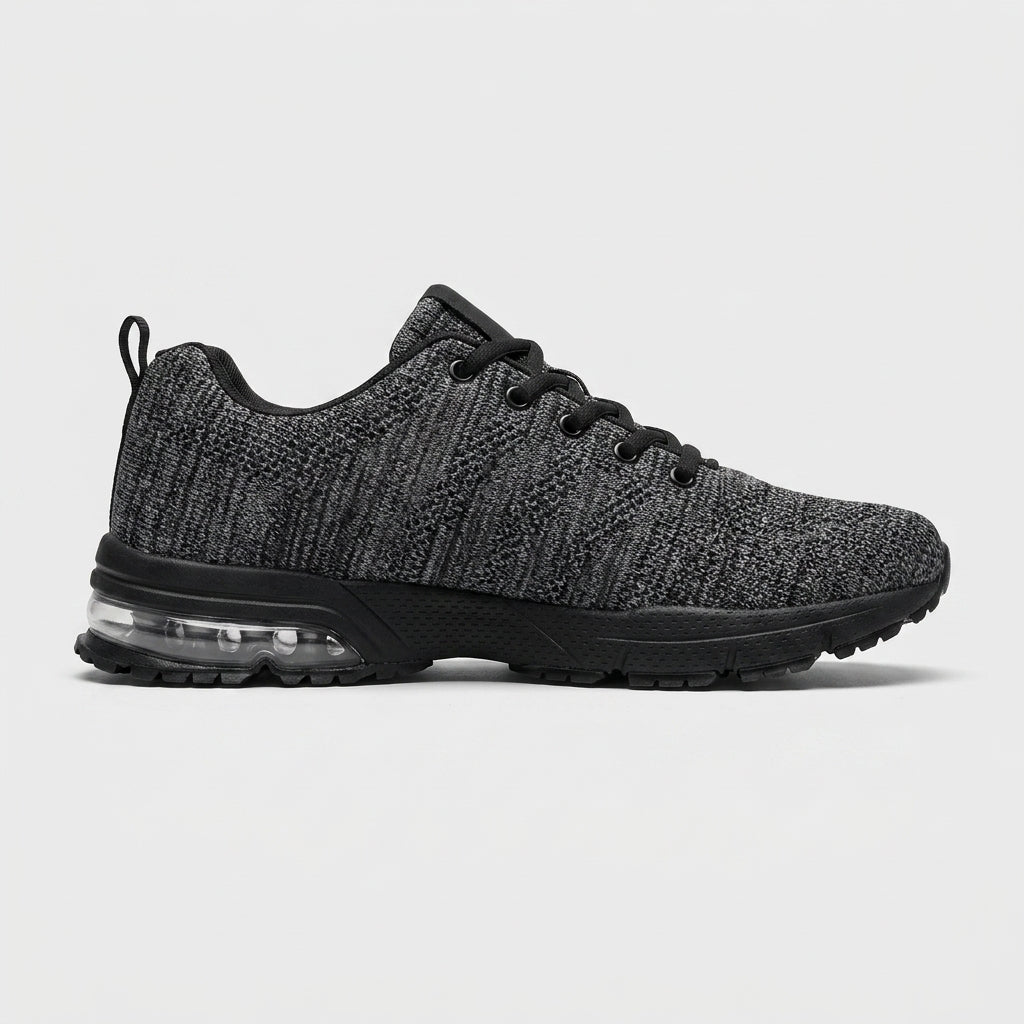 Men's Sneakers - Lace-Up - Knit Upper - Air Cushion Sole